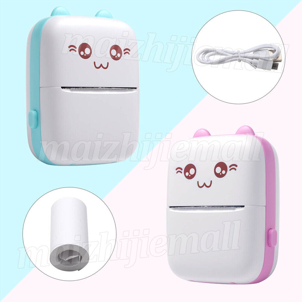 Portable Mini Pocket Thermal Printer Wireless Bluetooth Photo Inkless Printing