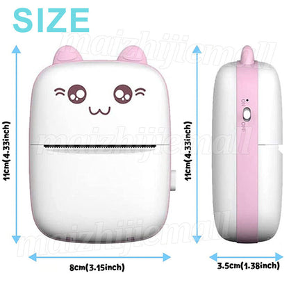 Portable Mini Pocket Thermal Printer Wireless Bluetooth Photo Inkless Printing