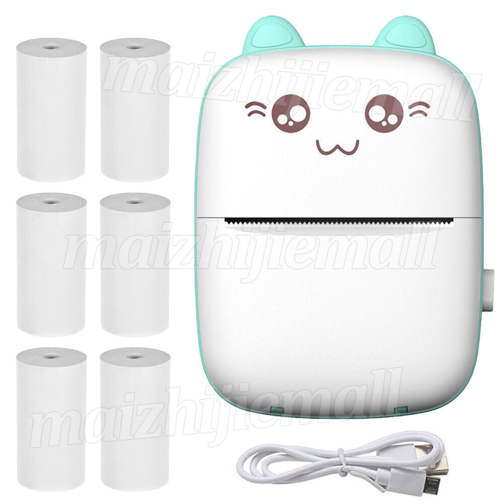 Portable Mini Pocket Thermal Printer Wireless Bluetooth Photo Inkless Printing