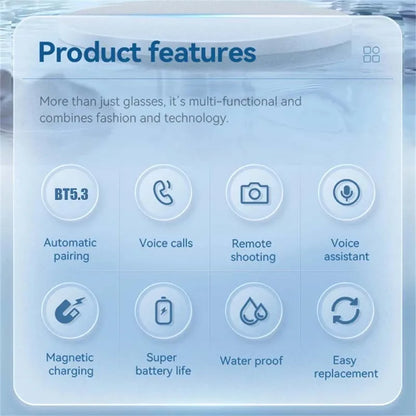 2024 Bluetooth Smart Glasses Wireless Sunglasses Open Ear Headsets Waterproof Hands-Free Calling Sunglasses for Xiaomi Men Women