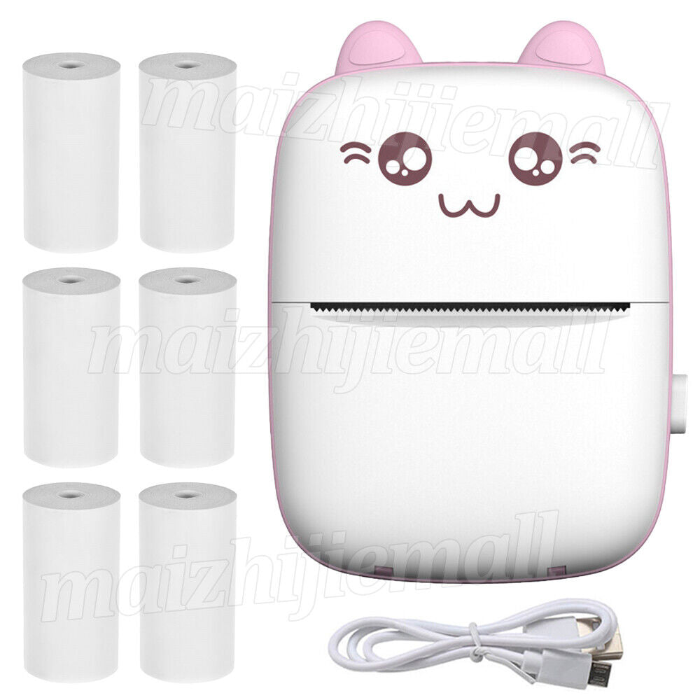 Portable Mini Pocket Thermal Printer Wireless Bluetooth Photo Inkless Printing